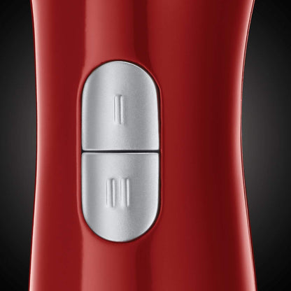 Russell Hobbs Stabmixer [3-in-1: Pürierstab/Zerkleinerer, Mixer- & Schneebesenaufsatz] Desire Rot (BPA-freies & spülmaschinenfestes Zubehör, für Smoothie, Suppen Saucen, Joghurt Babynahrung) 24700-56