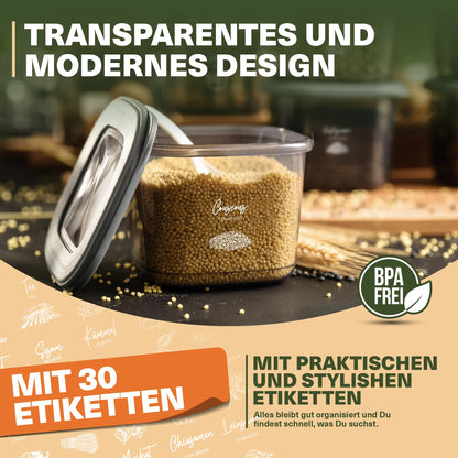 Viwares Vorratsdosen mit Deckel Luftdicht, 12er Vorratsbehälter Set BPA-Frei, Vorratsdose zur Müsli Mehl Aufbewahrung Küche, Praktische Organizer Küche, Frischhaltedosen für Lebensmittelaufbewahrung